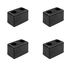 4Pack 6”x3-1/2”x3-1/2” Rectangular Rubber Dock Bumper with 2 Holes – Impact R…