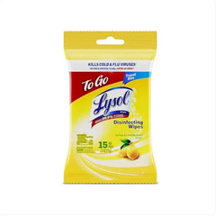 Lysol Disinfecting Wipes To Go Travel Size 5 Pack 75 Wipes Lemon Lime
