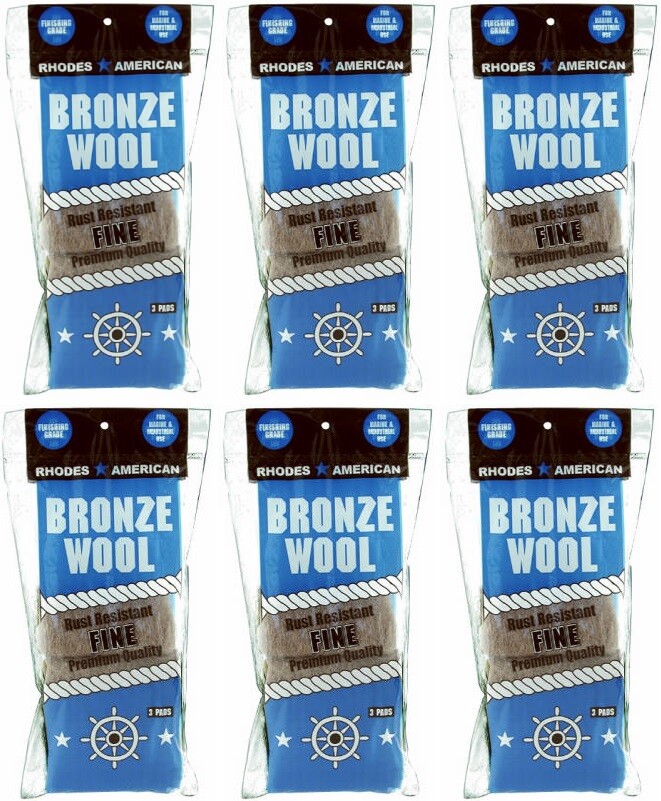 Homax 123100 3 pack Fine Bronze Wool Pads – Pack of 6