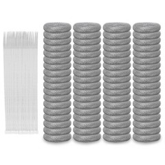 72 Pcs Lint Traps, Stainless Steel Catcher for Washing Machine, Sliver