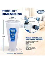 Oneida Air Systems Dust Deputy 2.5 DIY Cyclone Separator, Accessory Only, Clear.