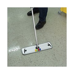 Boardwalk® Microfiber Mopping Kit, 18 Mop Head, 35-60Handle, Blue/Green/Gray