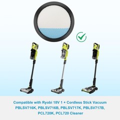 Kaulolado 18V ONE + Cordless Pet Stick Vacuum Filter for Ryobi, 6 Pack