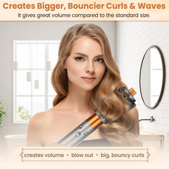 PUREGUST Upgraded Large Round Volumizing Brush for Dyson Airwrap Large, Gold