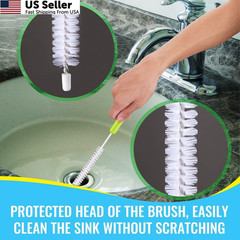Bottle Cleaning Brush Set – Long Handle Cleaner for 5 Piece Set, Green