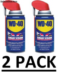 2 PACK Original WD-40 Formula, Multi-Purpose Lubricant Spray 8 oz + Smart Straw