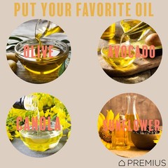 PREMIUS Glass Oil Sprayer Bottle, 8.45 Ounces, Thumb Pump 8.5 natural