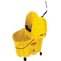 Rubbermaid FG757788YEL Mop Bucket and Wringer Combo, 35 qt Capacity, Rectangular