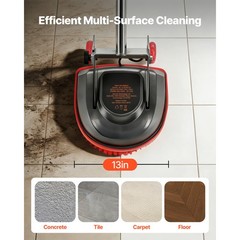 Uimoso Floor Scrubber Machine with Pads and Brushes for Cleaning and Polishing