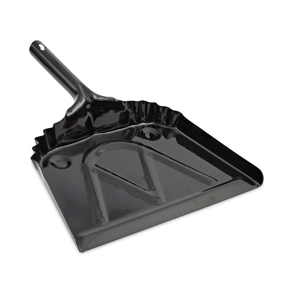 Boardwalk 4212 12 x 14 Steel Dust Pan with 5 in. Handle – Black (12/Carton) New