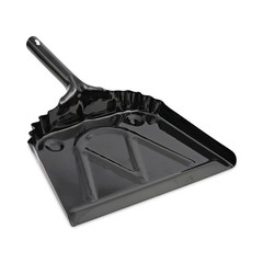 Boardwalk 4212 12 x 14 Steel Dust Pan with 5 in. Handle – Black (12/Carton) New