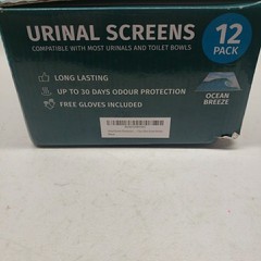 Spargos • Urinal Screens • 30 Days • Ocean Breeze • Pack of 12 • Blue