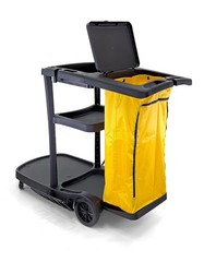 Housekeeping cart Janitorial cart with Cover and Vinyl Bag,L 52″ x W 22″ x H 40″