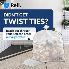 Reli. 40 To 45 Gallon Trash Bags Heavy Duty 125 Trash Bags Ties Super Sizeable