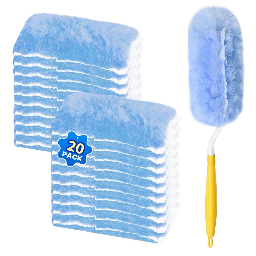 Duster Refill for Swiffer Duster, 20 Count Heavy 20 & 1 Handle (Blue)
