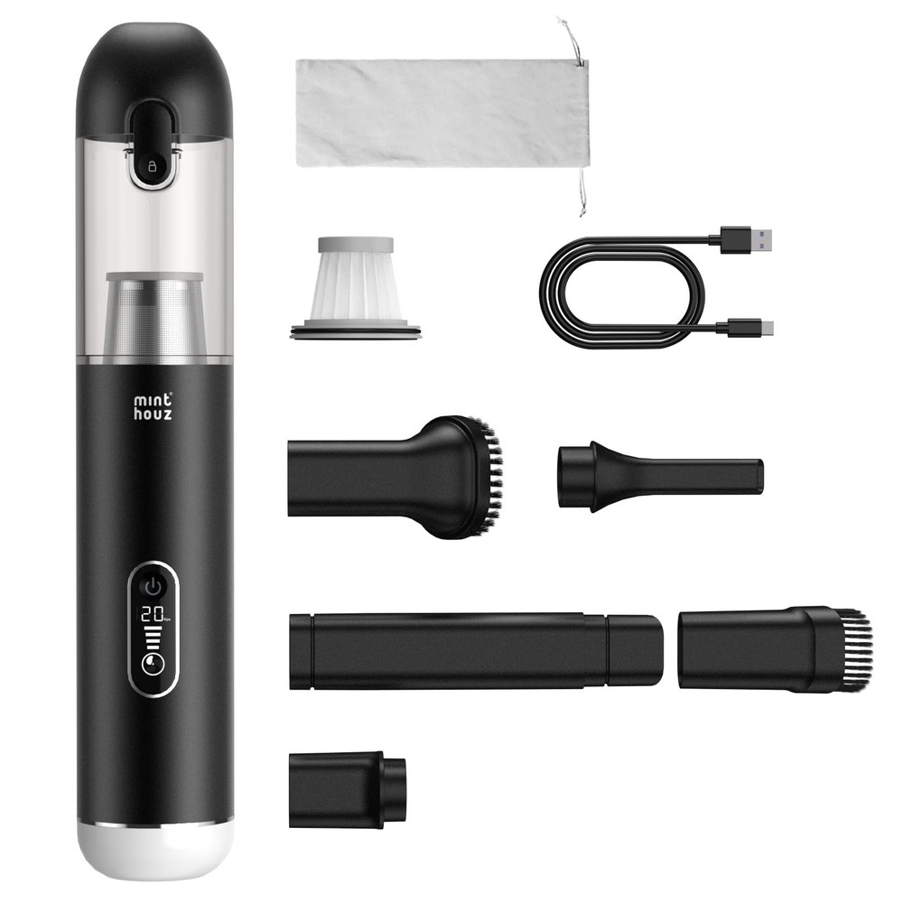 Minthouz Car Vacuum Portable Cordless – 20000PA High Power Handheld Vacuum wi…