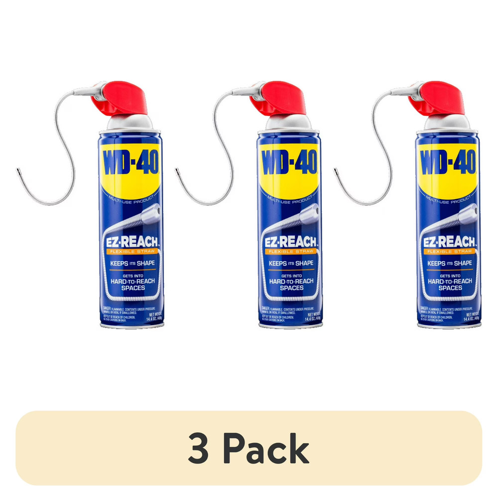 (3 pack) WD-40 EZ-REACH Original Formula Multi-Purpose Lubricant Spray 8 in. Fle