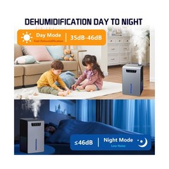 Dehumidifier,2 in 1 Humidifier Dehumidifier Combo,102 OZ Water Tank Dehumidif…