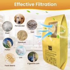 20 Pack AH10243 Vacuum bags Compatible with Hoover Commercial Hushtone Yellow