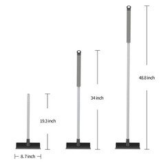 MR.SIGA Floor Scrub Brush with Long Handle, 2 in 1 8.7 x 48.4 inch, Gray