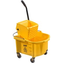 Genuine Joe GJO60466 Splash Guard Mop Bucket and Wringer, 6.5 Gallon Capacity