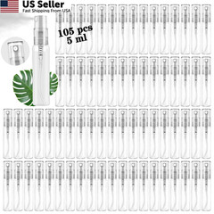 Csdtylh Mini Spray Bottle 105PCS 5ML Clear Glass 105 Count (Pack of 1),