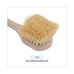 8.5″ Utility Brush – Tampico Bristles, Plastic Tan Handle Scrubber