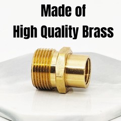1 Piece M14 Female to M22 Male Threaded Hose Connector Brass 1.1 in, Yellow
