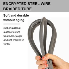 Pressure Washer Whip Hose 2FT, 3/8” Hose Reel Connector for Power Washer, 24…