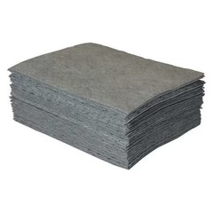 Condor 35Zp88 Sorbent Pad, 14 Gal, 15 In X 19 In, Universal, Gray, Polypropylene