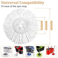 NICEMOVIC 5 Pack Spin Mop Replacement Head for 360° Mix Colors