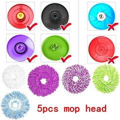 5 Replacement Mop Micro Head Refill for 360° Spin Magic 5 Count (Pack of 1)
