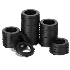 SmoTecQ 30 Pack Garden Hose Washers with Self-Locking Tabs – 3/4-inch, Black