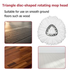 Spin Mop Replacement Head – 6 Pack EasyWring Refills with 6 White