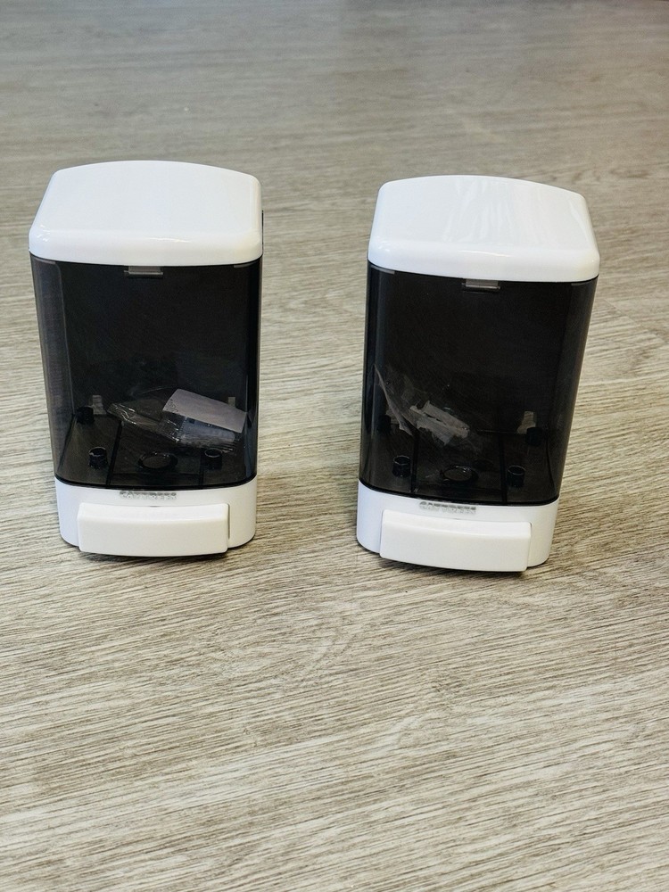 Lot 2 New Soap Wall Dispensers White & Black Commercial Soap Dispensers 33.8oz