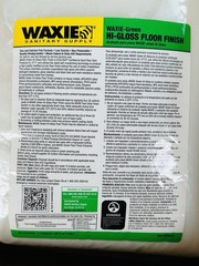 2-Pack Waxie-Green Hi-Gloss Commercial Floor Finish #930213, 1.5 Gallons Each