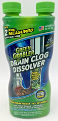 (3) GREEN GOBBLER DRAIN CLOG DISSOLVER 31 OZ EACH, NEW + DUSTY CONTAINER