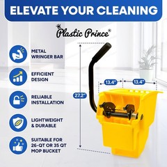 Plastic Prince Mop Wringer Only Side Press Only, Yellow
