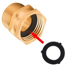M MINGLE Garden Hose Adapter, 3/4 Inch GHT to 3/4″ NPT, Gold