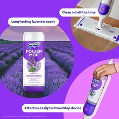 Swiffer Power Mop Refill Pack, Floor 25.3 Fl Oz (Pack of 1), White/Purple