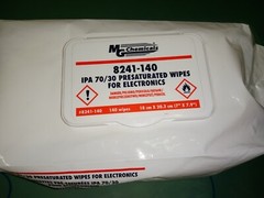 MG Chemicals IPA 70/30 Presaturated Wipes for Electronics – 140 Wipes in a Re…