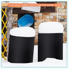 Amylove 55 Gallon Drum Cover, 210D Oxford Cloth Water Storage Barrel Black
