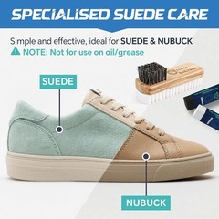 Suede & Nubuck Cleaner Kit, 2-in-1 Suede Brush & Horsehair Brush, White/Black