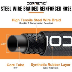 Pressure Washer Hose 30 FT x 3/8 Inch 4000 PSI, Kink Resistant Power Washers …