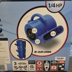 B-Air VP-25 1/4 HP Air Mover for Water Damage Restoration New Sealed Stackable !