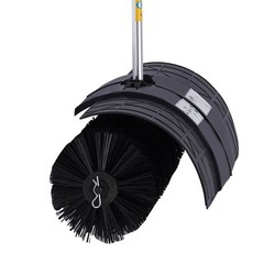 Gas Power Nylon Brush Broom Sweeper Artificial Grass Driveway Turf Snow Clean US