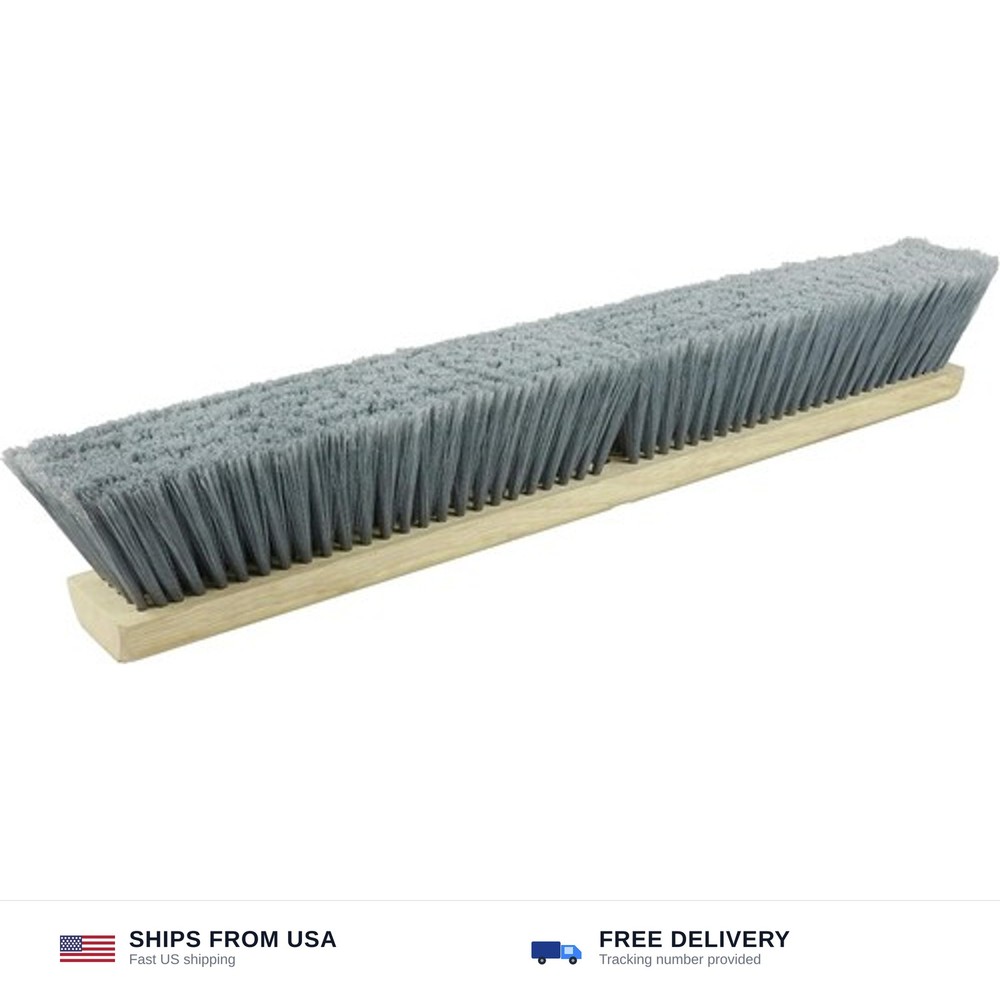 Weiler 42042 24″ Fine Sweep Floor Brush, Flagged Silver Polystyrene Fill, Nat…