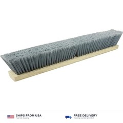 Weiler 42042 24″ Fine Sweep Floor Brush, Flagged Silver Polystyrene Fill, Nat…
