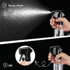 Hethyo Plastic Spray Bottles 12oz Mist Spraying Bottle Continuous Clear-2pcs