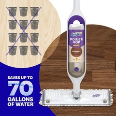 Swiffer Power Mop Wood Refill Solution, QuickDry 25.35 Fl Oz (Pack of 2)